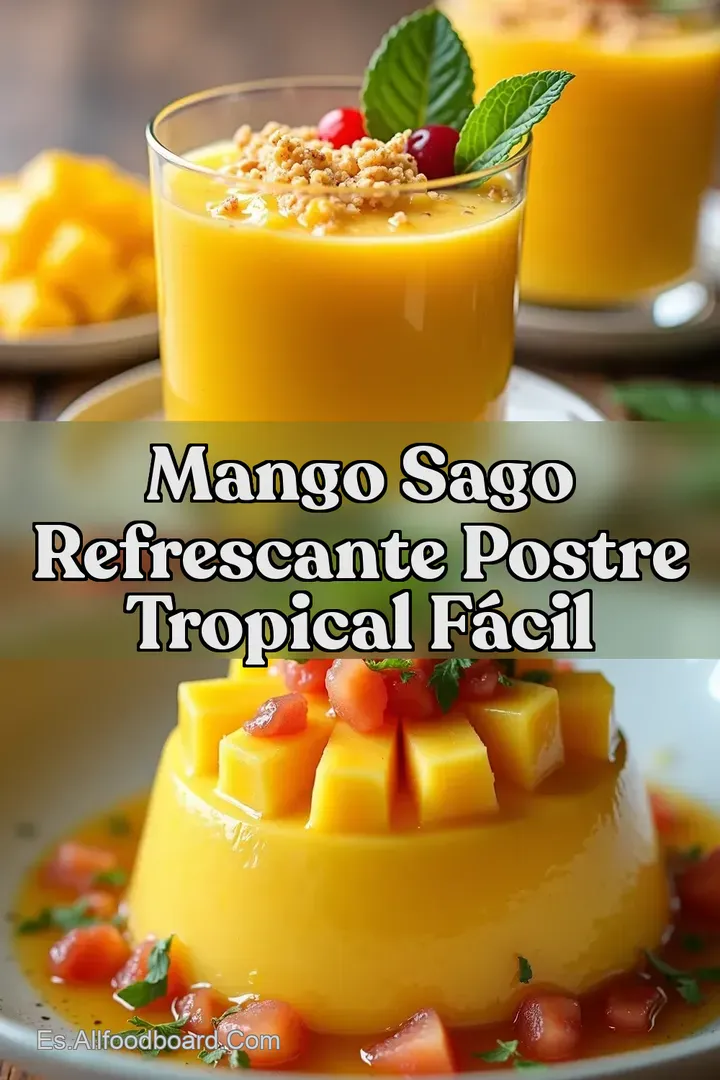 Mango Sago Refrescante Postre Tropical F&aacute;cil