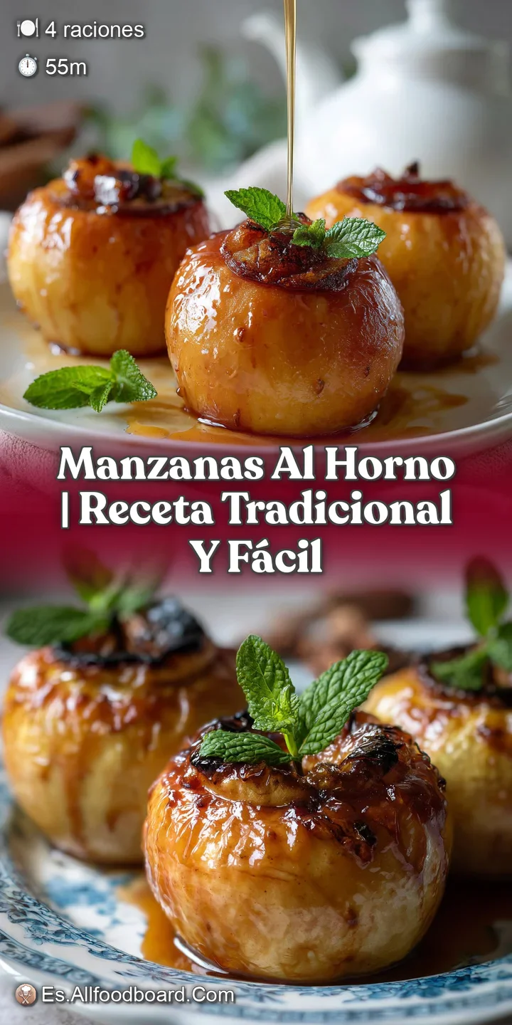 Close-up of a caramelized baked apple showing its soft, tender flesh, and the syrupy, glistening glaze. Textural contrast ...