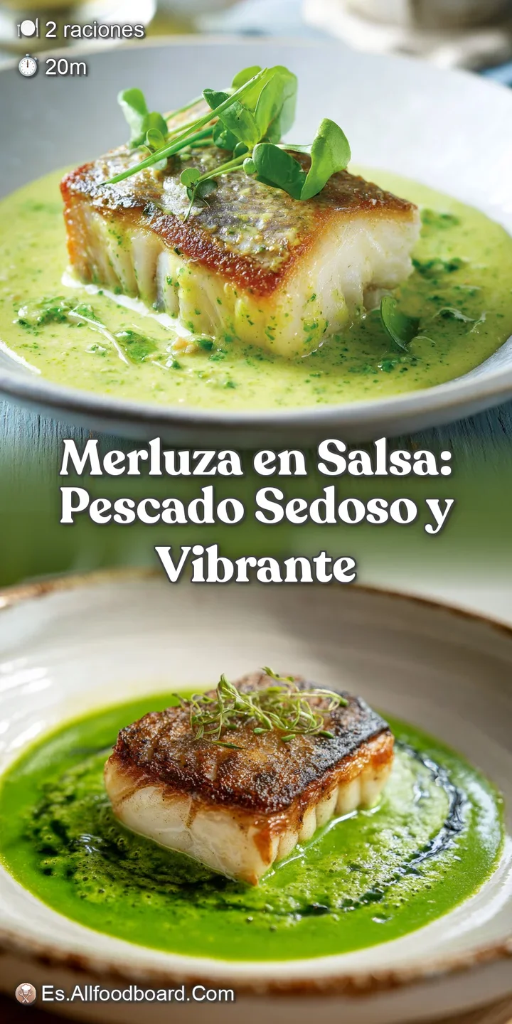 Close-up showcases moist white fish glistening in a light, flavorful green sauce, tempting with hints of fresh herbs.