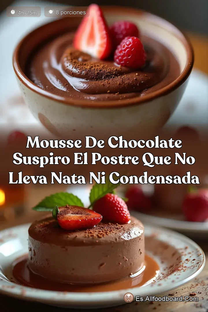 Mousse de Chocolate Suspiro El postre que no lleva nata ni condensada