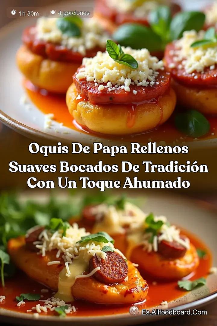 Oquis de Papa Rellenos Suaves Bocados de Tradici&oacute;n con un Toque Ahumado