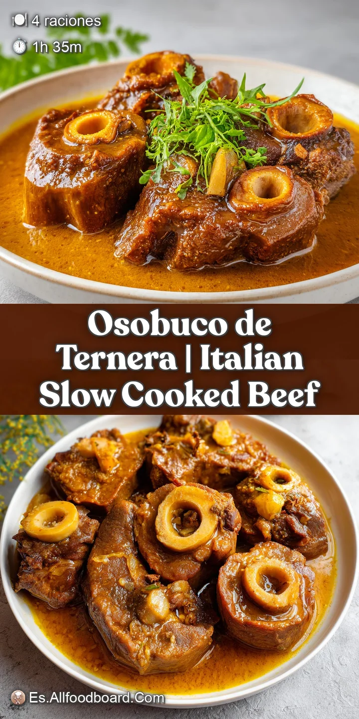Primer plano de carne deshaci&eacute;ndose con una salsa densa y brillante, resaltando la textura jugosa y el centro del hueso.