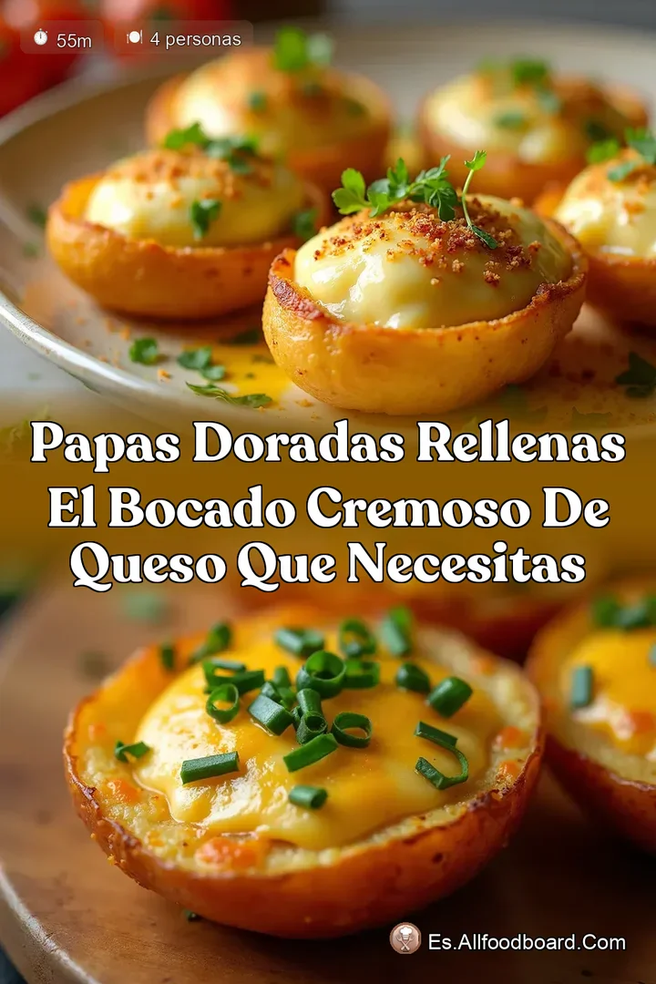 Papas Doradas Rellenas El Bocado Cremoso de Queso que Necesitas