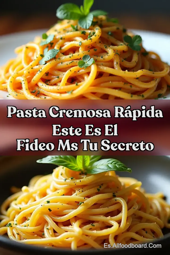 Pasta Cremosa R&aacute;pida ESTE ES EL FIDEO MS Tu Secreto