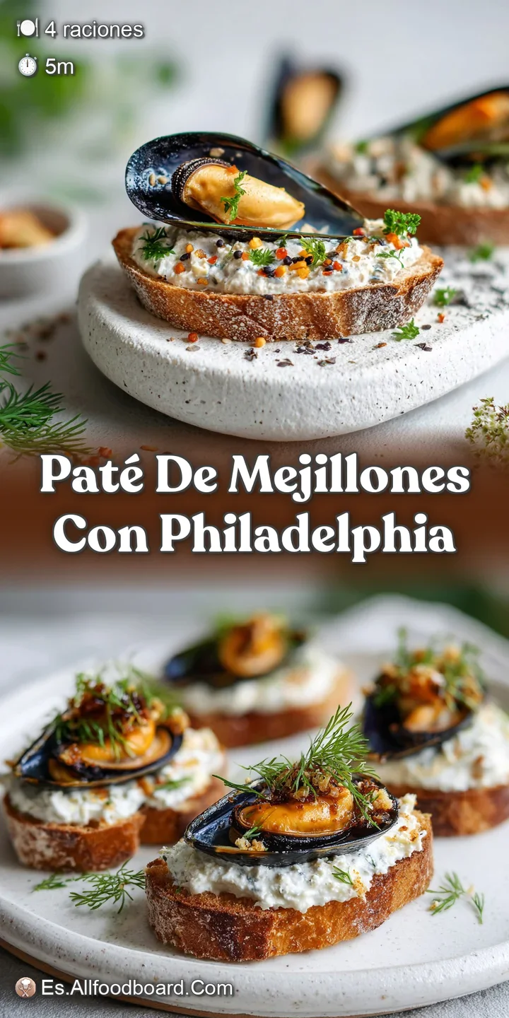 Close-up of creamy mussel p&acirc;t&eacute;. Glimmering surface with specks of paprika and fresh parsley. A tempting appetizer spread.