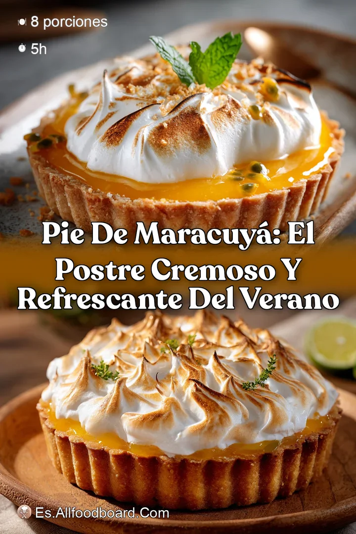 Pie de Maracuy&aacute;: El Postre Cremoso y Refrescante del Verano