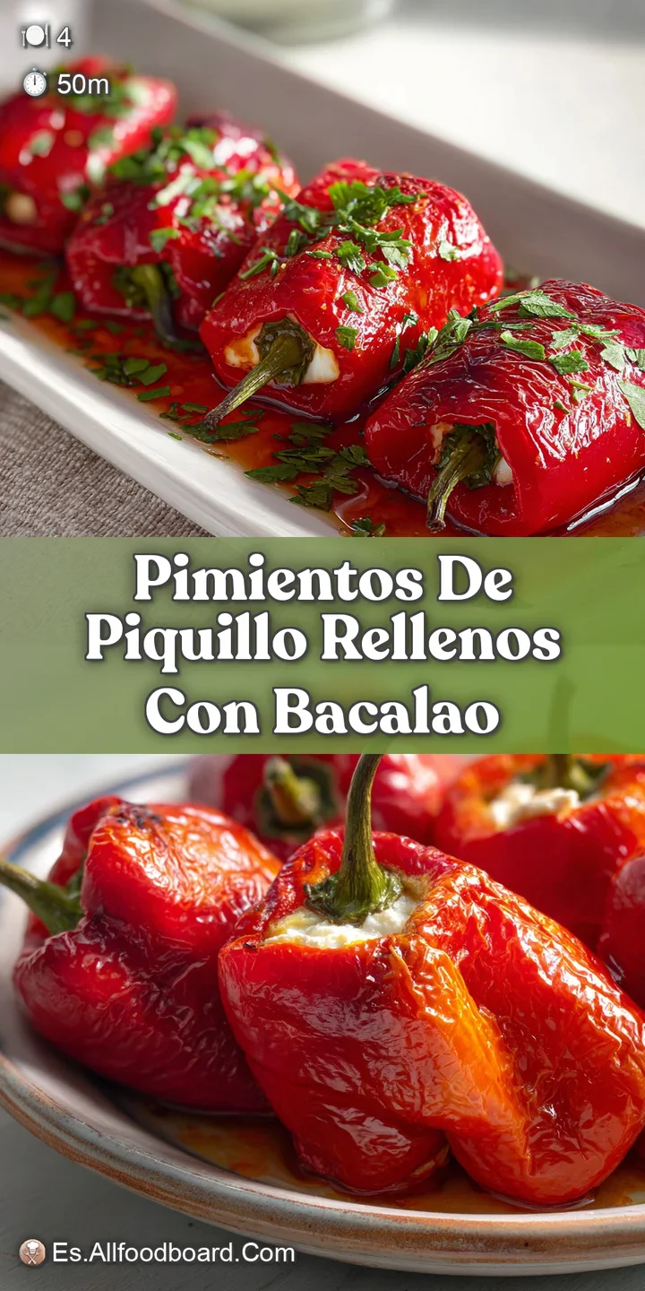 Close-up of a glistening, roasted piquillo pepper, its skin wrinkled and slightly charred, bursting with a creamy, white f...