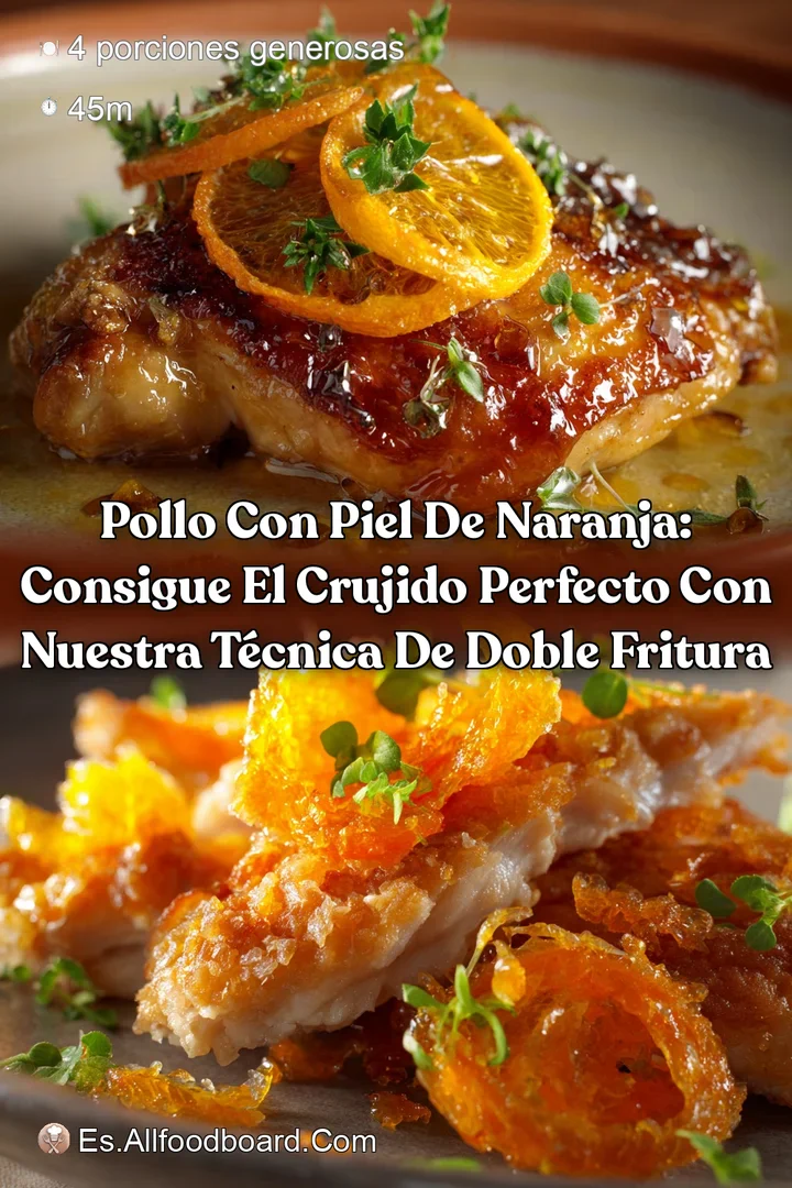 Pollo con piel de naranja: Consigue el crujido perfecto con nuestra t&eacute;cnica de doble fritura