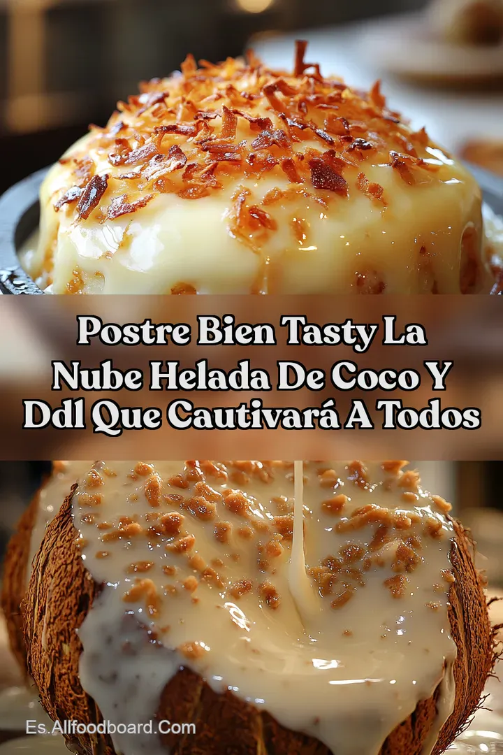 Postre Bien Tasty La NUBE Helada de Coco y DDL que Cautivar&aacute; a Todos