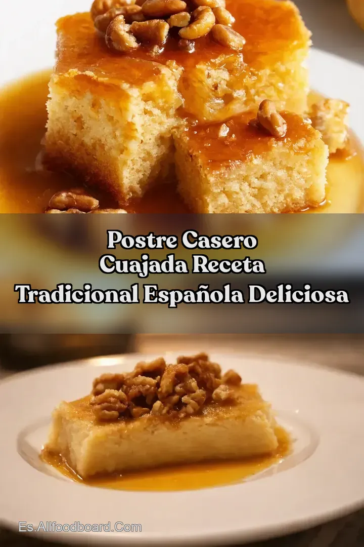 Postre casero Cuajada Receta Tradicional Espa&ntilde;ola Deliciosa