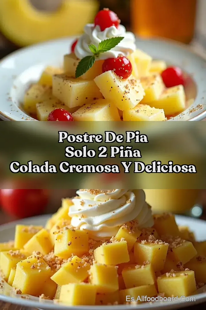 Postre de Pia Solo 2 Pi&ntilde;a Colada Cremosa y Deliciosa