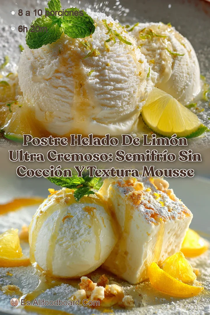 Postre Helado de Lim&oacute;n Ultra Cremoso: Semifr&iacute;o Sin Cocci&oacute;n y Textura Mousse