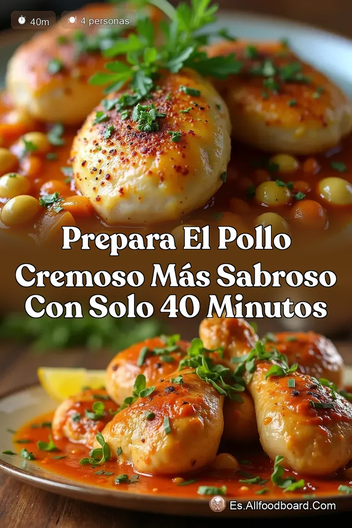 Prepara el Pollo Cremoso m&aacute;s Sabroso con Solo 40 Minutos