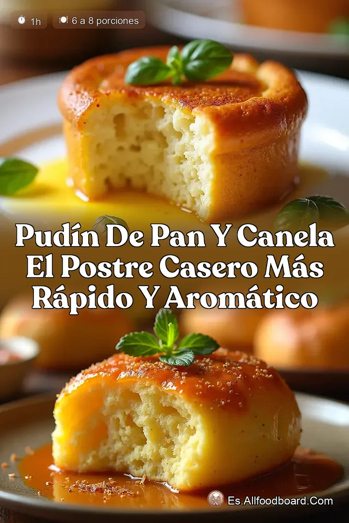 Pud&iacute;n de Pan y Canela El Postre Casero M&aacute;s R&aacute;pido y Arom&aacute;tico
