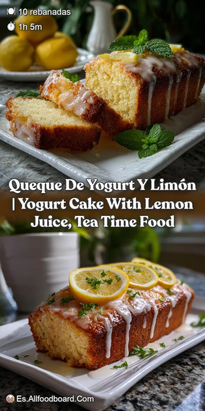 Queque de Yogurt y Lim&oacute;n | Yogurt Cake With Lemon Juice Tea Time Food