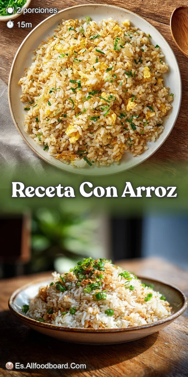 Close-up of glistening ginger rice; plump grains catching the light, fragrant steam rising, and bits of green herbs visible.