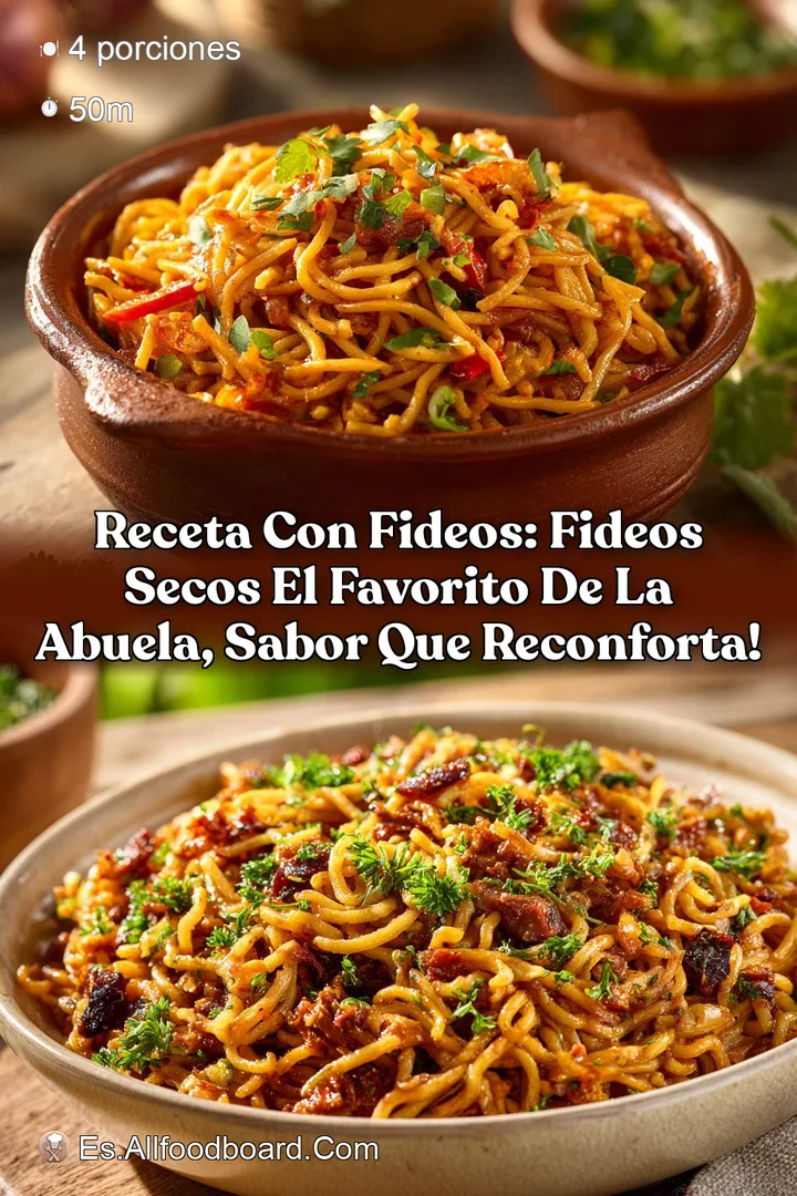 Receta con fideos: Fideos Secos El Favorito de la Abuela Sabor que reconforta!