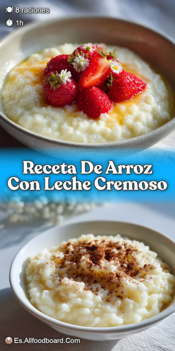 Close-up of arroz con leche: glistening, velvety rice pudding with a delicate scattering of cinnamon powder on its surface.