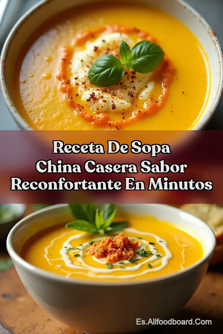 Receta de Sopa China Casera Sabor Reconfortante en Minutos