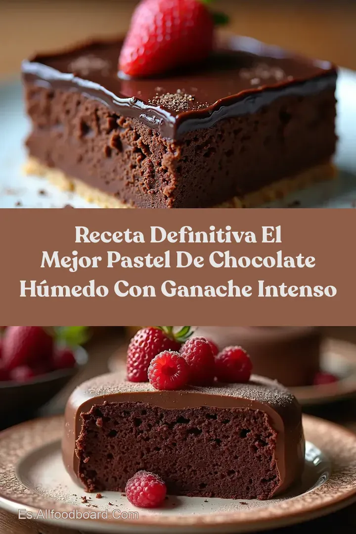 Receta Definitiva El Mejor Pastel de Chocolate H&uacute;medo con Ganache Intenso