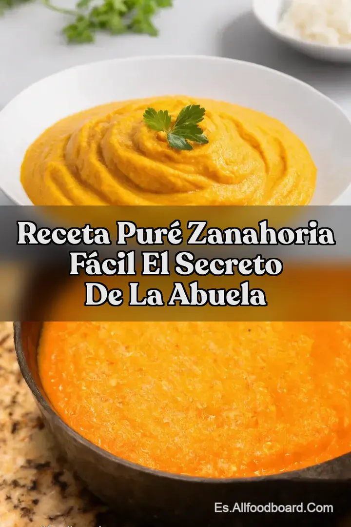 Receta Pur&eacute; Zanahoria F&aacute;cil El Secreto de la Abuela