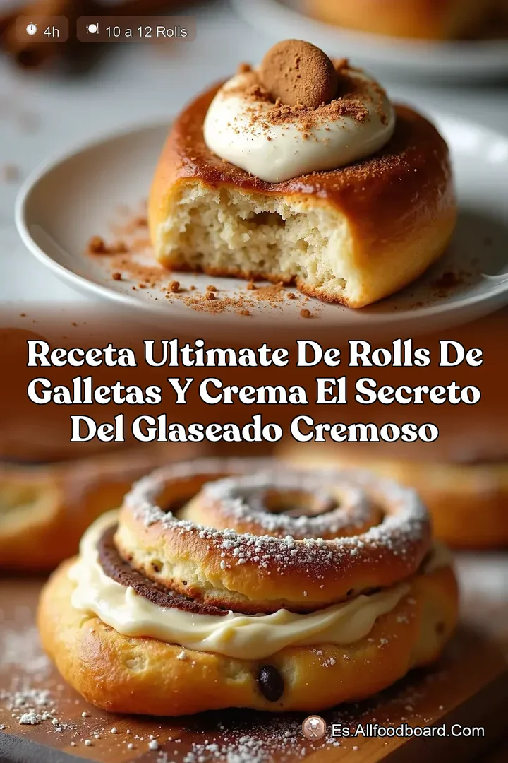 Receta ULTIMATE de Rolls de Galletas y Crema El Secreto del Glaseado Cremoso