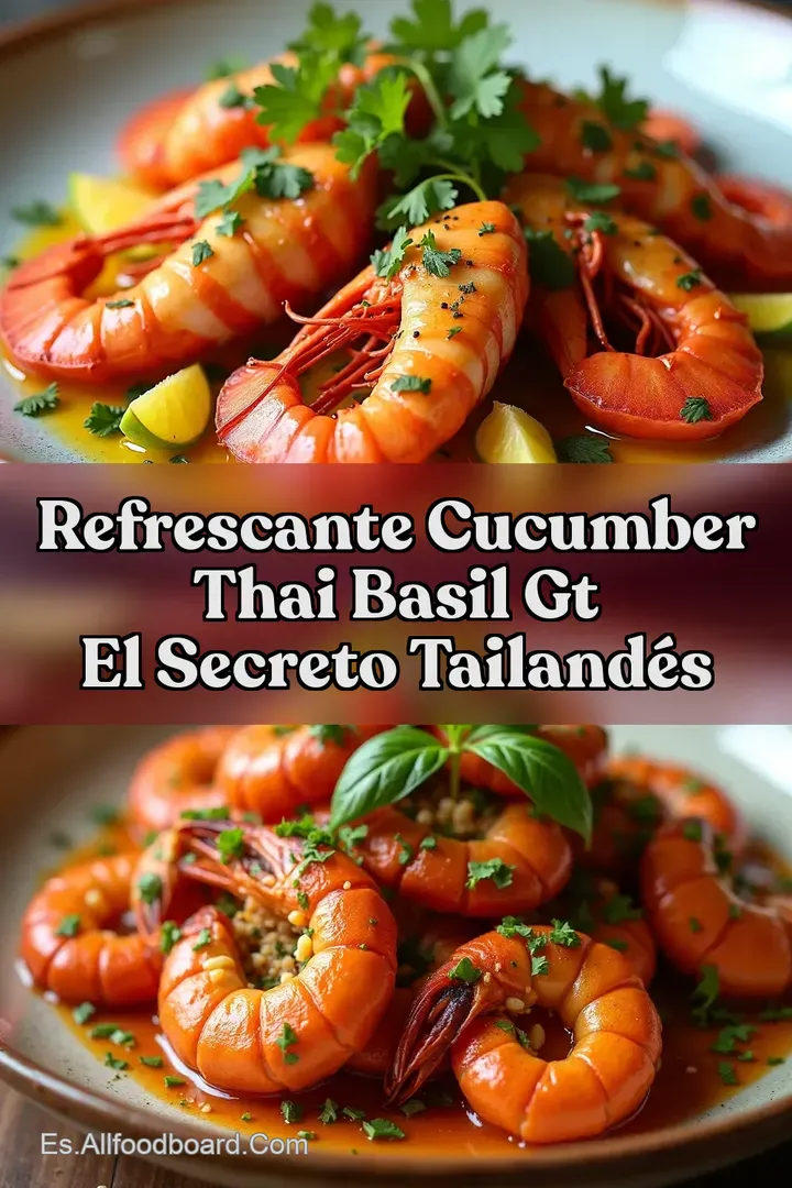 Refrescante Cucumber Thai Basil GT El Secreto Tailand&eacute;s