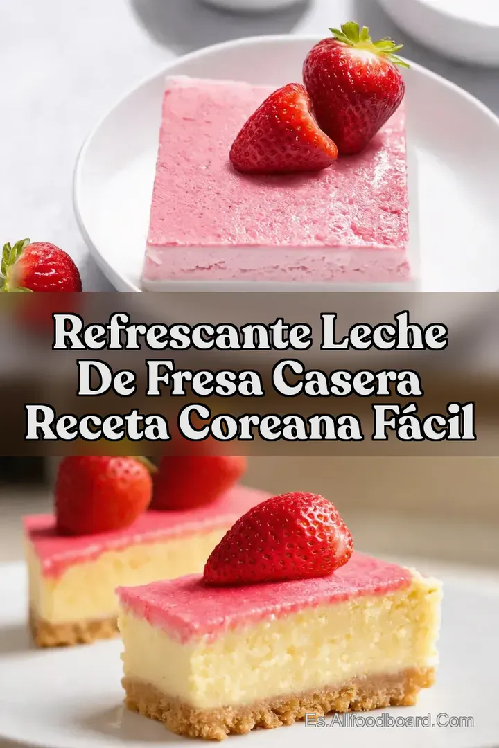 Refrescante Leche de Fresa Casera Receta Coreana F&aacute;cil