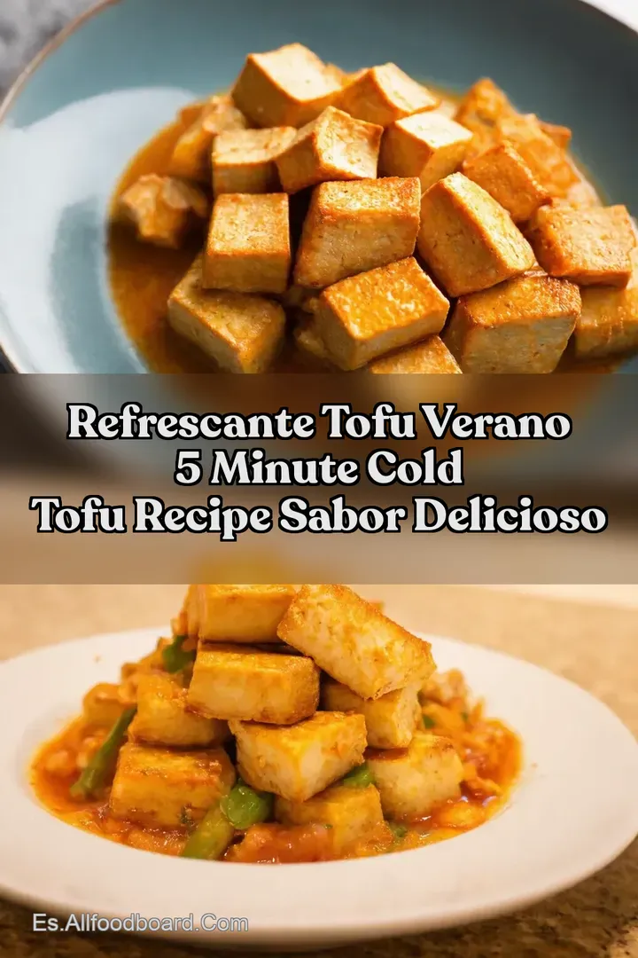 Refrescante Tofu Verano 5 Minute Cold Tofu Recipe Sabor Delicioso