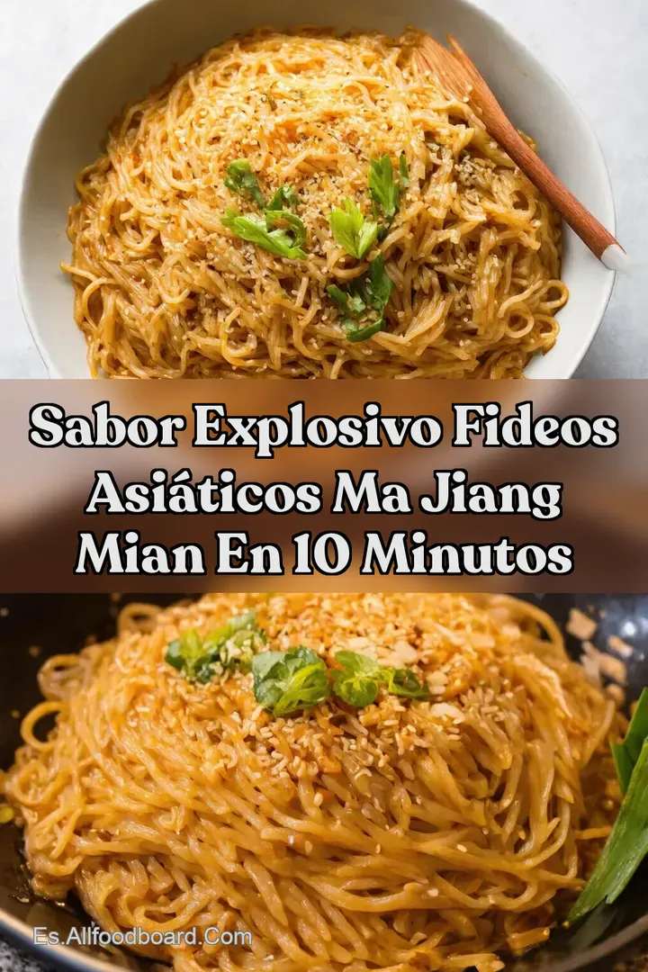 Sabor Explosivo Fideos Asi&aacute;ticos Ma Jiang Mian en 10 Minutos