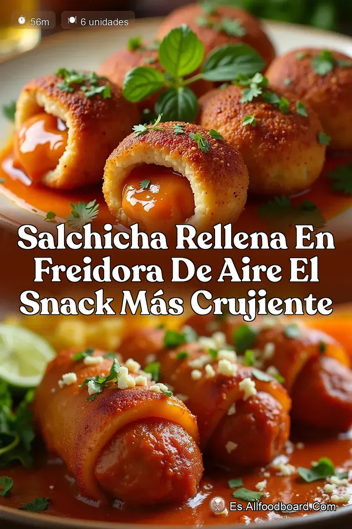 Salchicha Rellena en Freidora de Aire El Snack M&aacute;s Crujiente