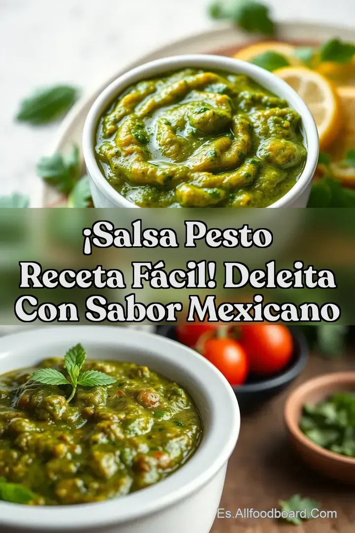 &iexcl;Salsa Pesto Receta F&aacute;cil! Deleita con Sabor Mexicano
