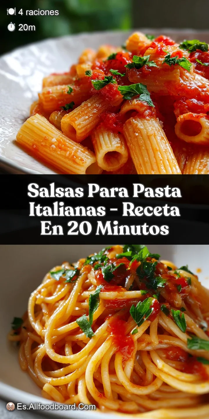 Close-up of a chunky, vibrant red pasta sauce, with visible diced tomatoes and herbs, creating a tempting, rustic Italian ...