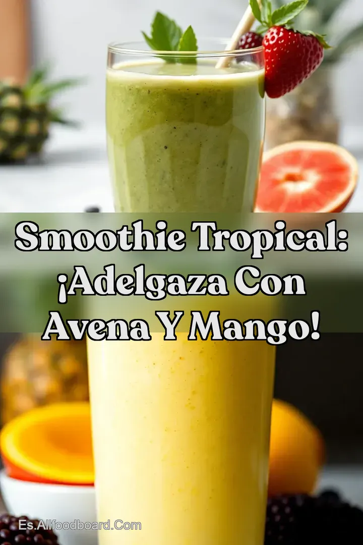 Smoothie Tropical: &iexcl;Adelgaza con Avena y Mango!