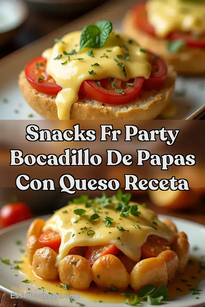 Snacks Fr Party BOCADILLO DE PAPAS CON QUESO Receta