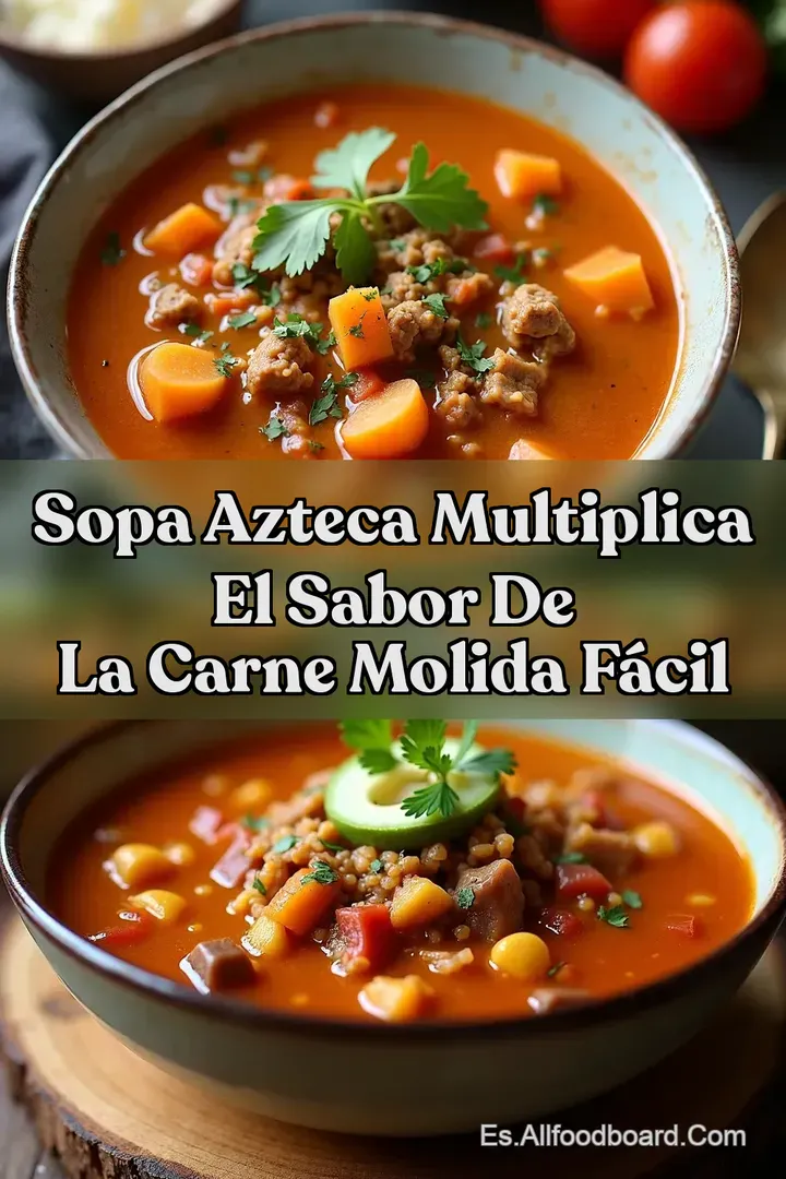 Sopa Azteca Multiplica El Sabor de la Carne Molida F&aacute;cil