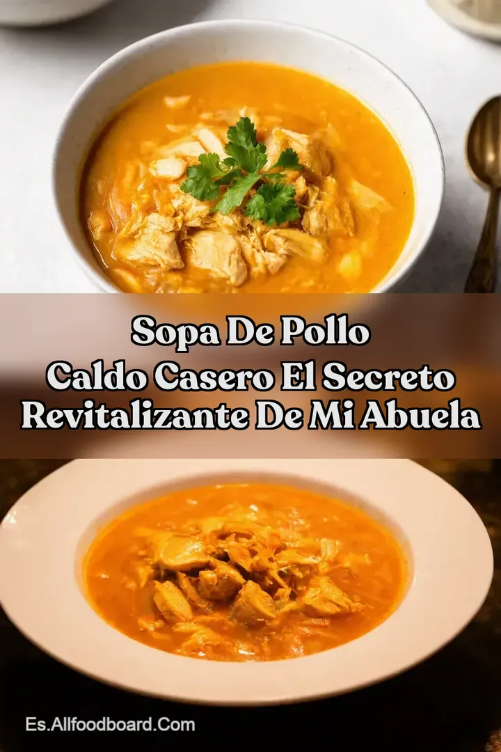 Sopa de Pollo Caldo Casero El Secreto Revitalizante de Mi Abuela