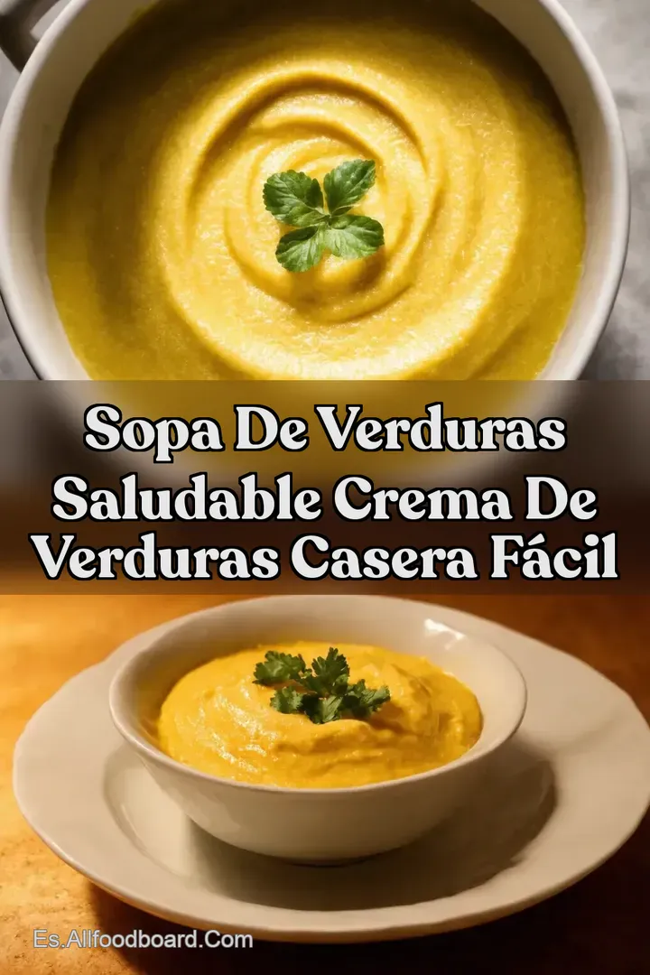 Sopa de verduras saludable Crema de Verduras Casera F&aacute;cil