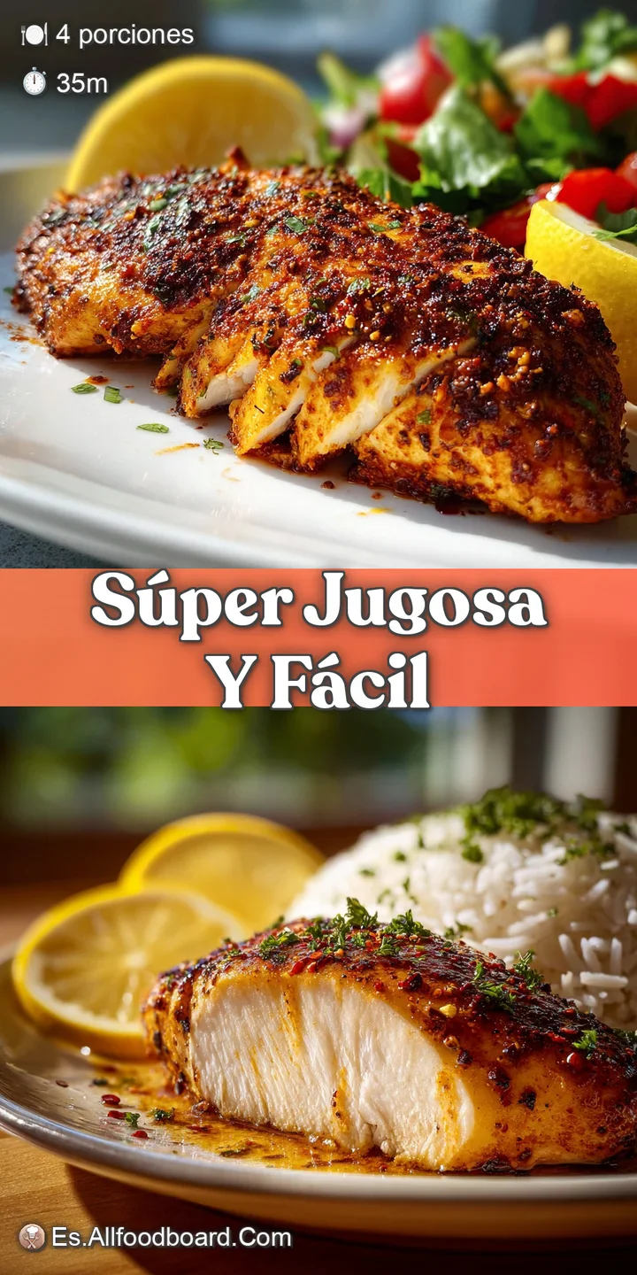 Close-up of crispy, golden-brown chicken breast. You can almost hear the crunch! Herb flecks dot the crust, revealing mois...