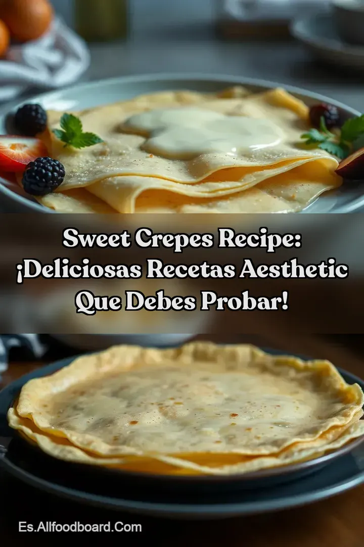 Sweet Crepes Recipe: &iexcl;Deliciosas Recetas Aesthetic Que Debes Probar!