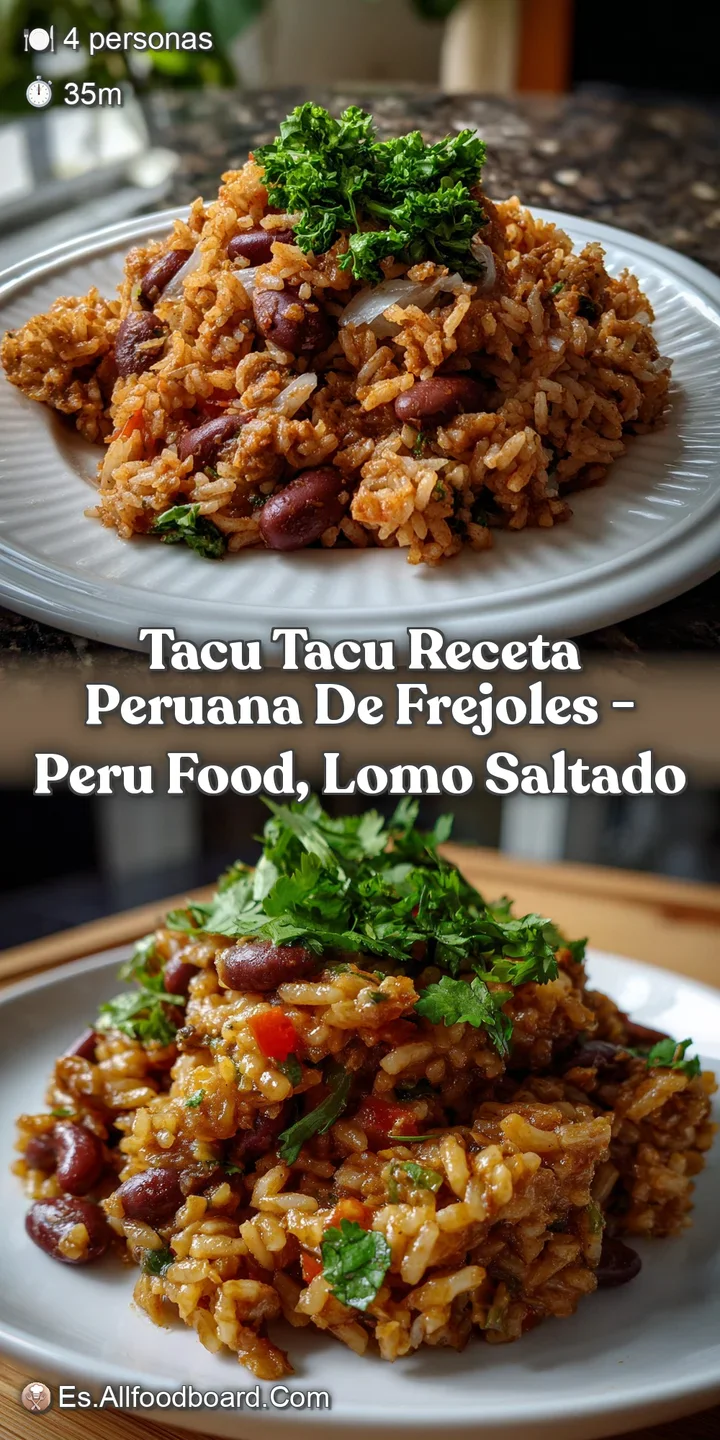 Tacu Tacu Receta Peruana de Frejoles - Peru Food Lomo Saltado