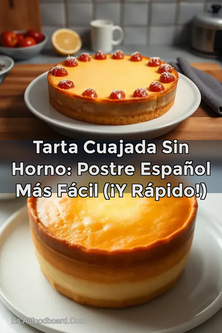 Tarta Cuajada Sin Horno: Postre Espa&ntilde;ol M&aacute;s F&aacute;cil (&iexcl;Y R&aacute;pido!)