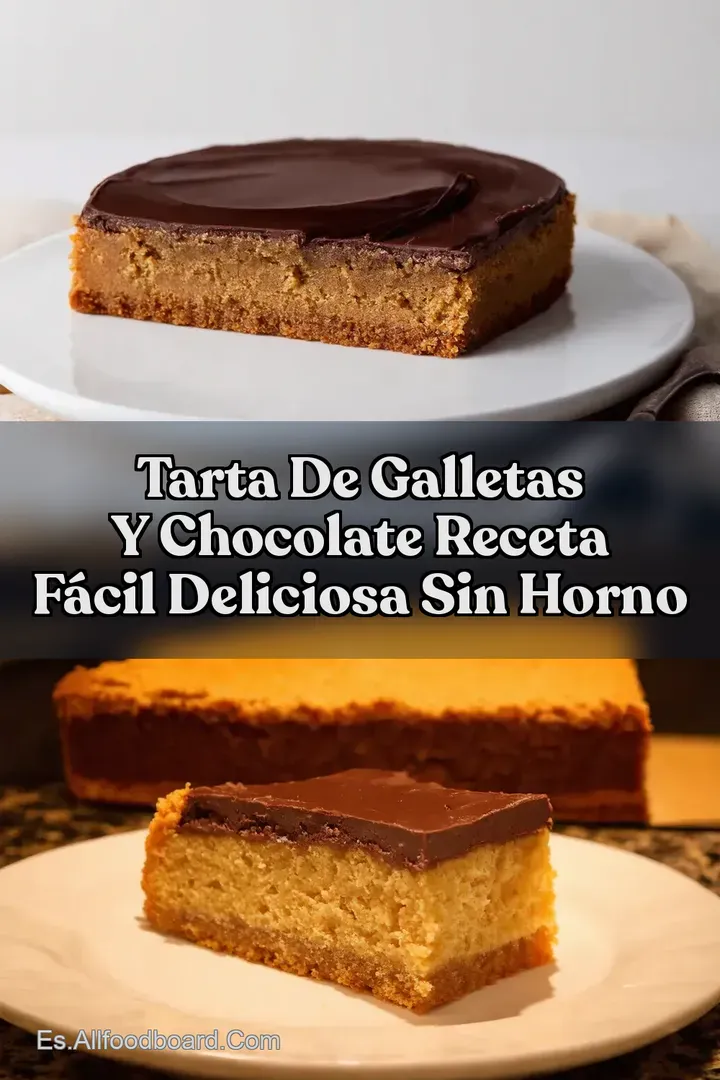 Tarta de Galletas y Chocolate Receta F&aacute;cil Deliciosa Sin Horno