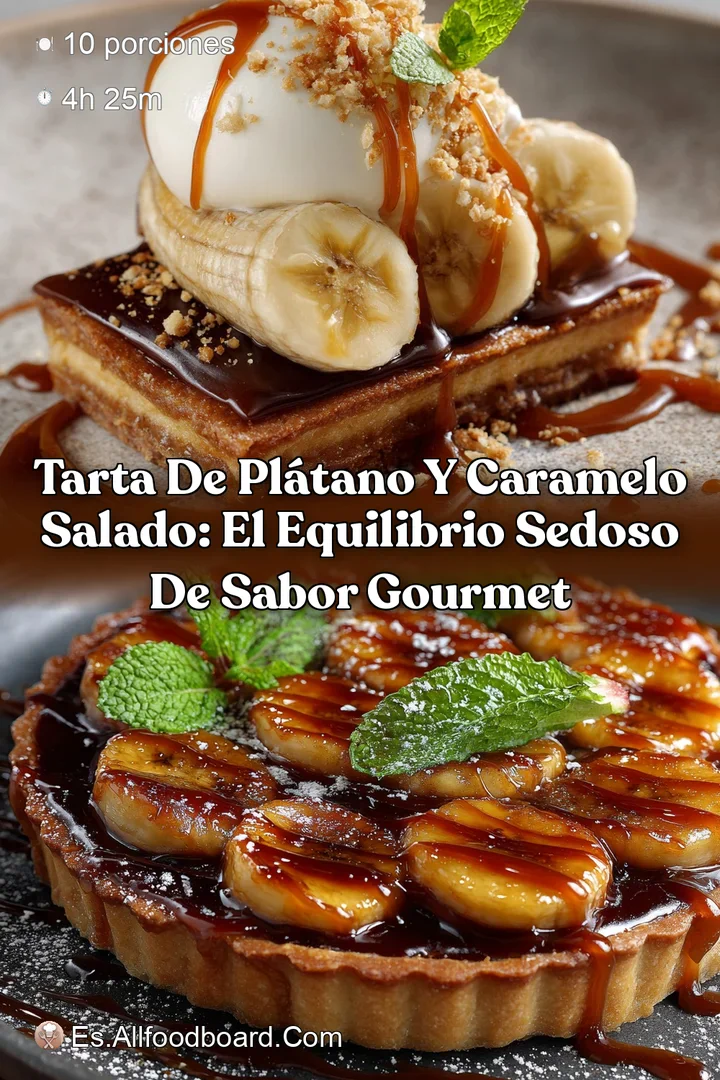 Tarta de pl&aacute;tano y Caramelo Salado: El Equilibrio Sedoso de Sabor Gourmet