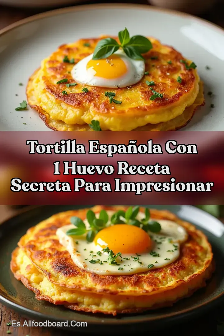 Tortilla Espa&ntilde;ola CON 1 HUEVO Receta Secreta para Impresionar