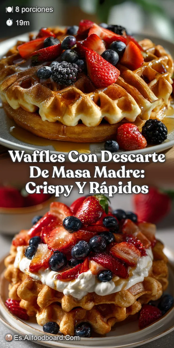 Waffles con descarte de masa madre: Crispy y R&aacute;pidos