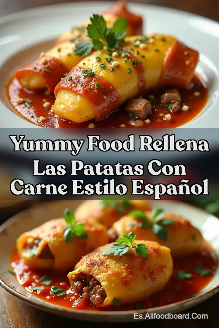 Yummy Food Rellena las Patatas con Carne Estilo Espa&ntilde;ol