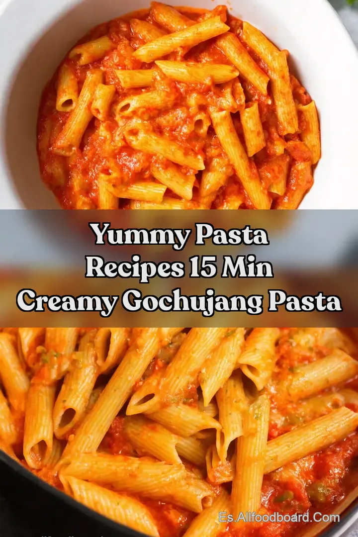 Yummy Pasta Recipes 15 Min Creamy Gochujang Pasta
