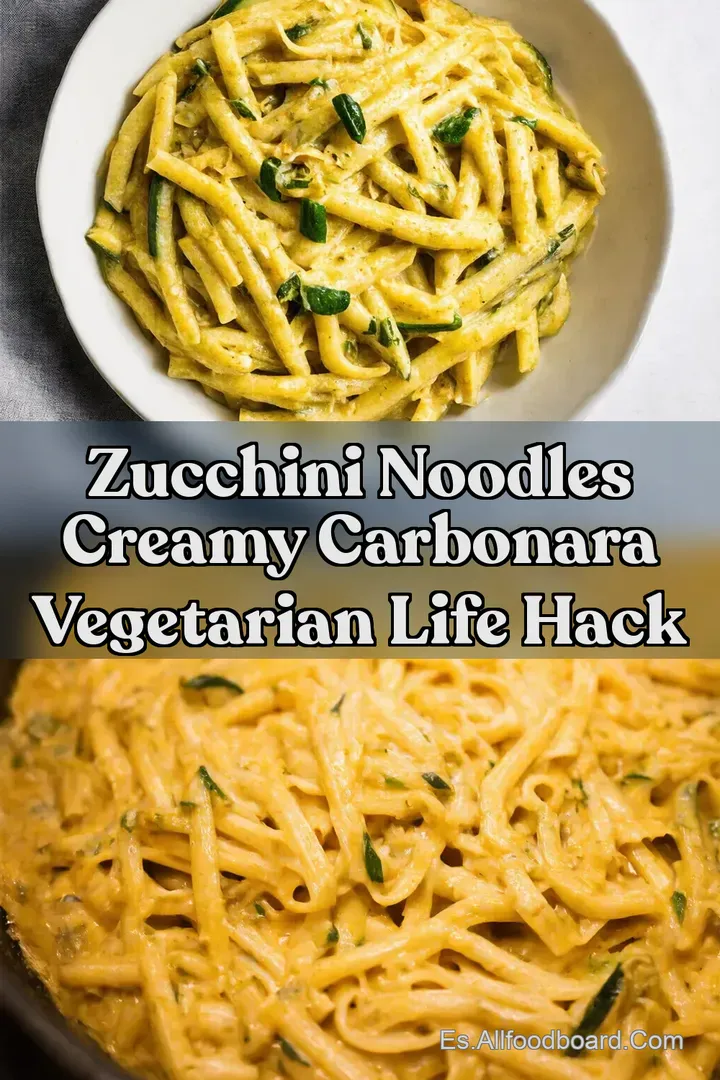 Zucchini Noodles Creamy Carbonara Vegetarian Life Hack
