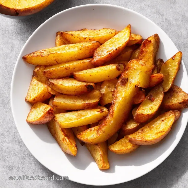 Air Fryer Potato Wedges Patatas Bravasa la moderna